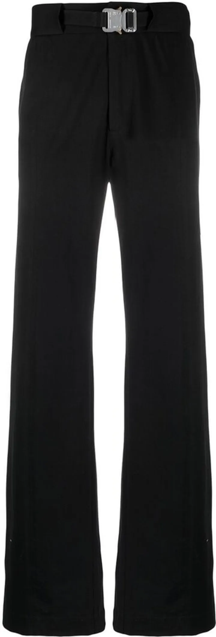 Buckle-Waist Straight Trousers