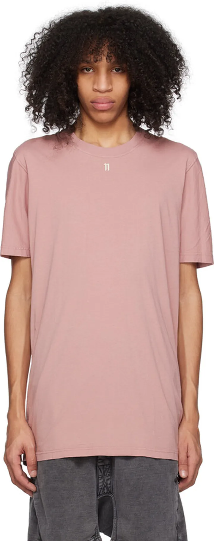 11 by Boris Bidjan Saberi Pink Garment-Dyed T-Shirt