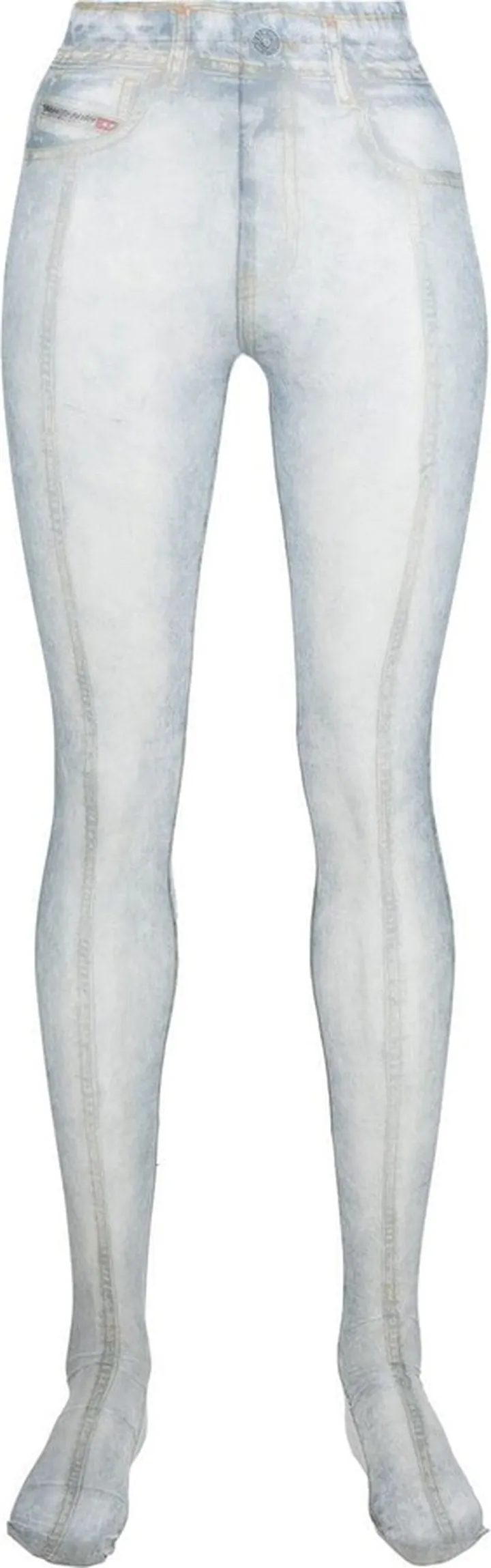 Denim-Print Footed Leggings