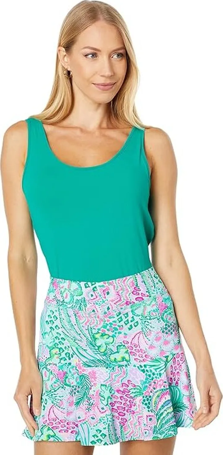 Lilly Pulitzer Meryl Nylon Sunray Bra Tank (Water Lilly Green) Women's Clothing