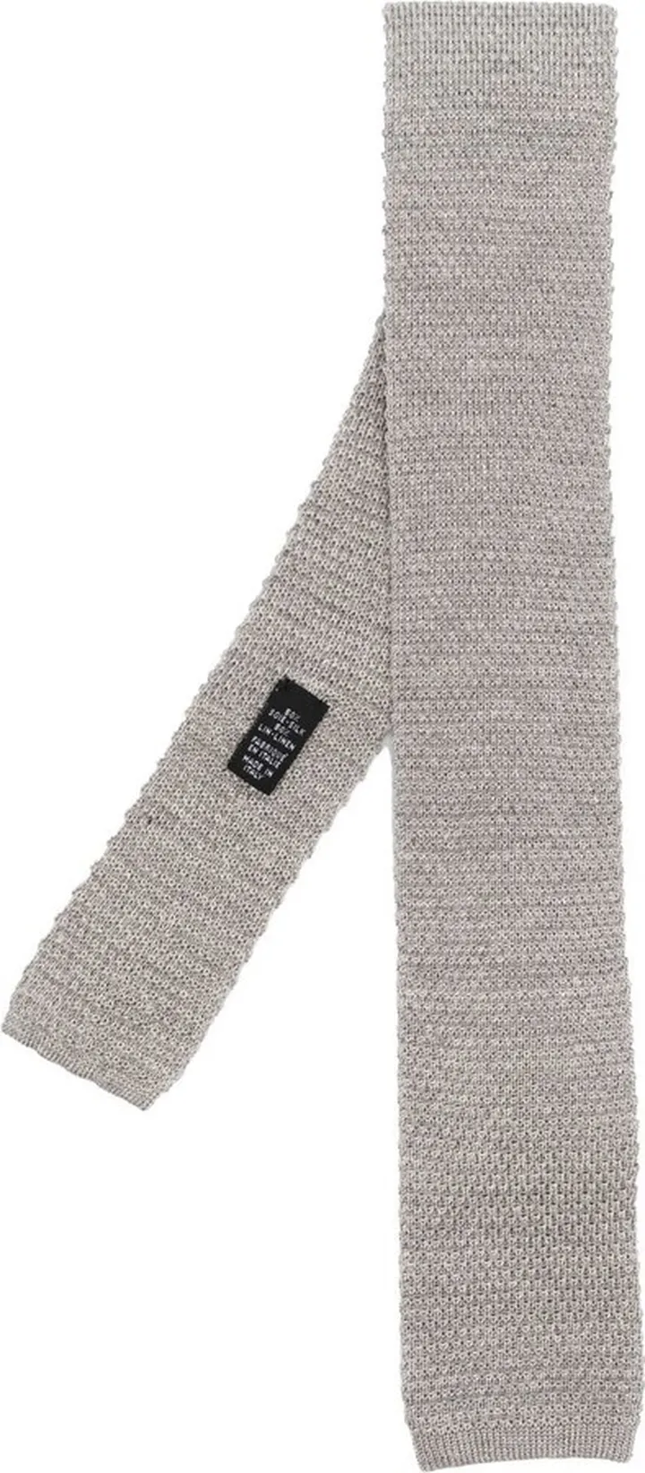 Linen-Silk Knitted Straight Tie