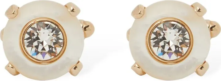Crystal logo cufflinks