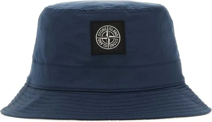 Stone Island Logo-Patch Wide Brim Bucket Hat
