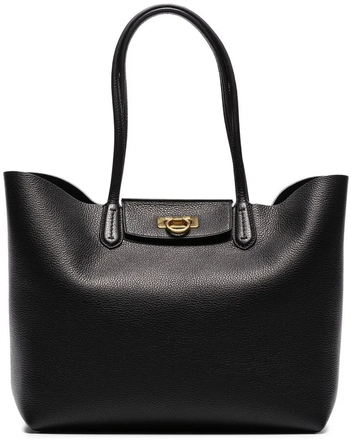 Gancini leather tote bag