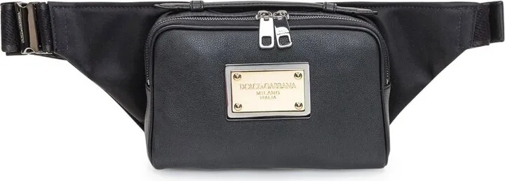 Dolce & Gabbana Logo-Plaque Zipped Belt Bag