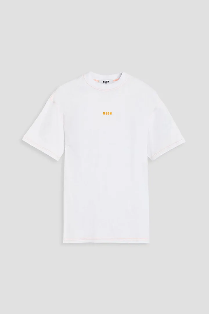 Printed cotton-jersey T-shirt