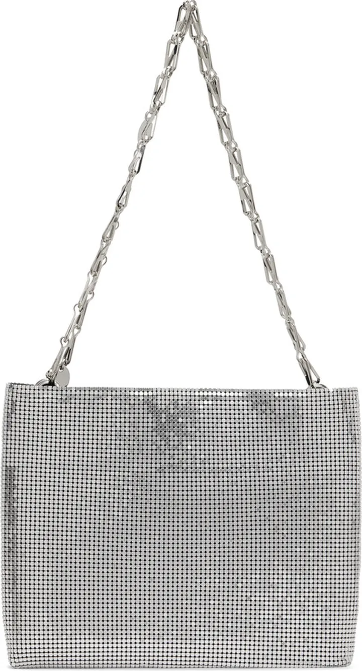 Paco Rabanne Silver Pixel Tote
