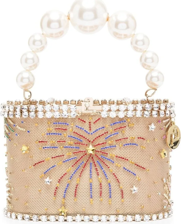 Holli firework crystal-embellished mini bag