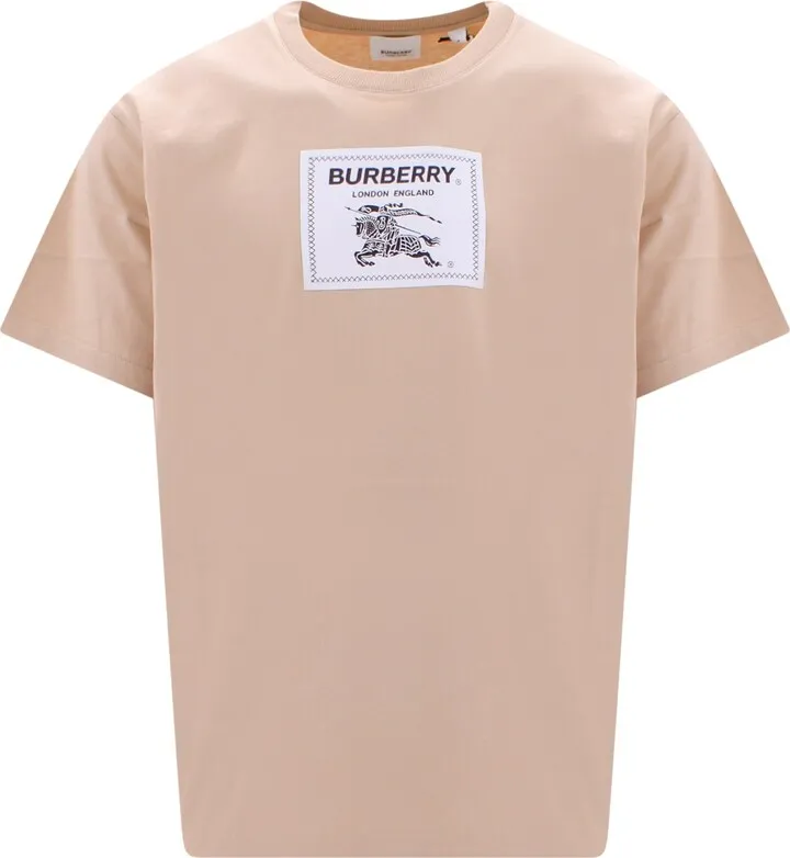 Cotton t-shirt with logoed label
