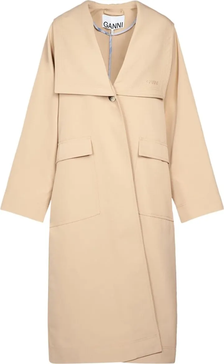 Heavy twill oversized trench coat