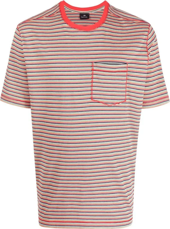 PS PAUL SMITH- Striped Pocket T-shirt