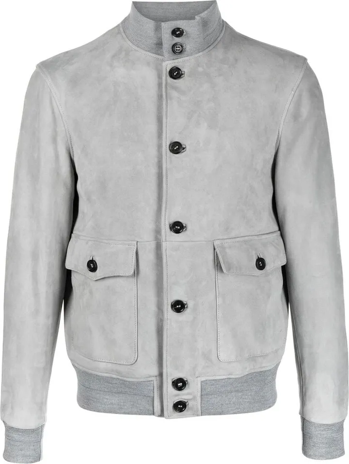 Long-Sleeved Lambskin Jacket