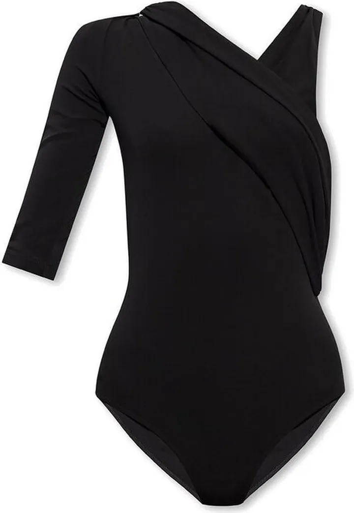 Alexander McQueen One-Shoulder Cut-Out Bodysuit