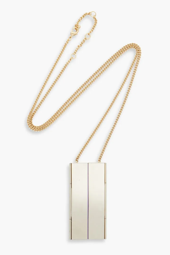 Mirrored gold-tone necklace