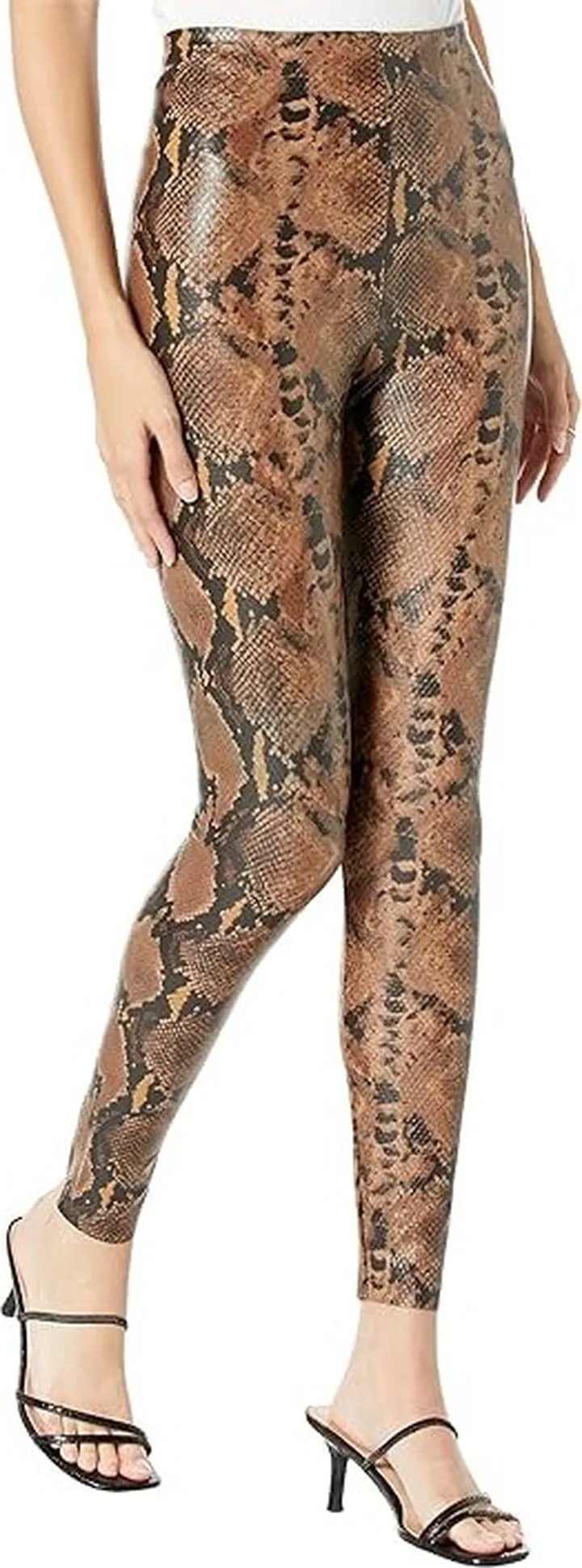 Commando Faux Leather Leggings SLG50 (Tawny Python) Women's Casual Pants