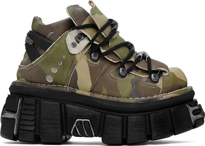 VETEMENTS Green New Rock Edition Platform Sneakers