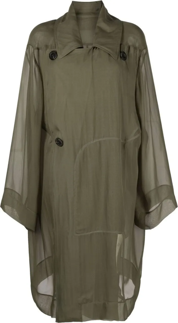 Sheer Silk Trench Coat