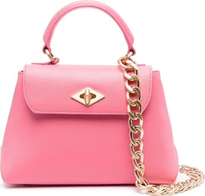 Diamond leather tote bag