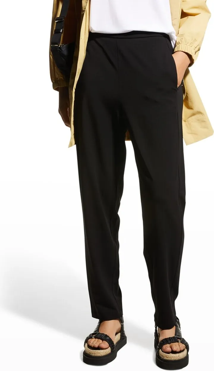 Petite Stretch Jersey Tapered Pants