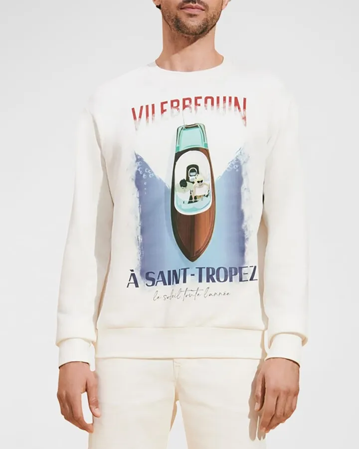 Men's Inboard Boat Graphic Crewneck