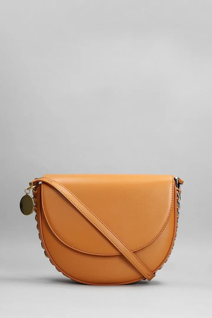 Alter Mat Shoulder Bag In Orange Faux Leather
