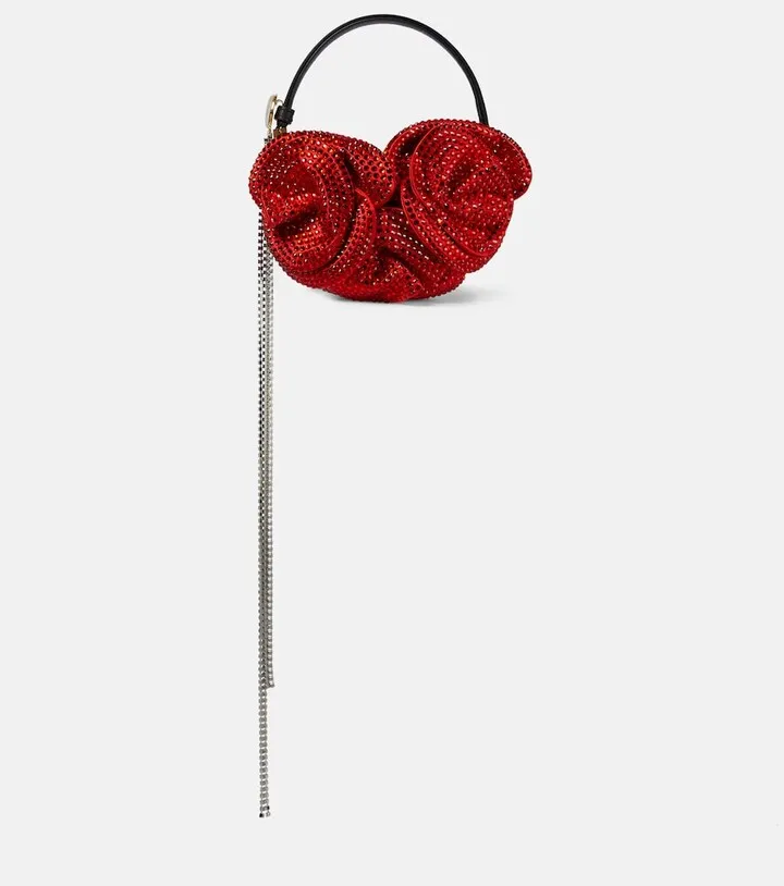 Vesna Micro embellished satin shoulder bag