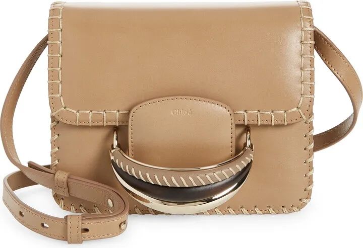 Kattie Whipstitched Leather Box Shoulder Bag