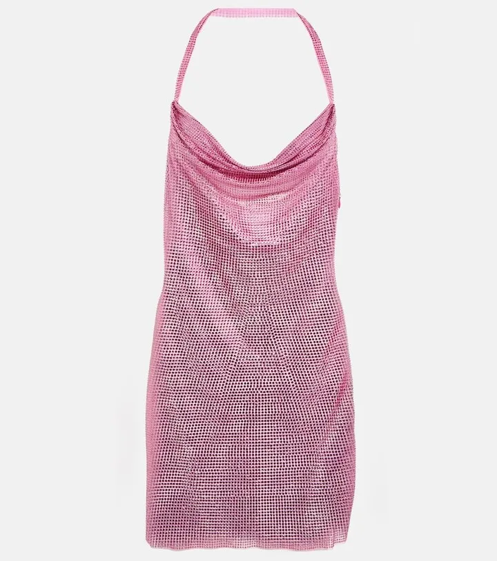 Crystal-embellished minidress