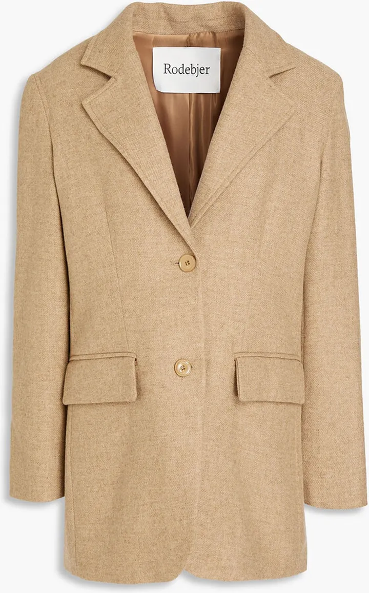 Ina mélange wool-blend blazer