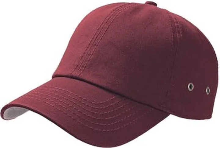Atlantis Action 6 Panel Chino Baseball Cap - Burgundy