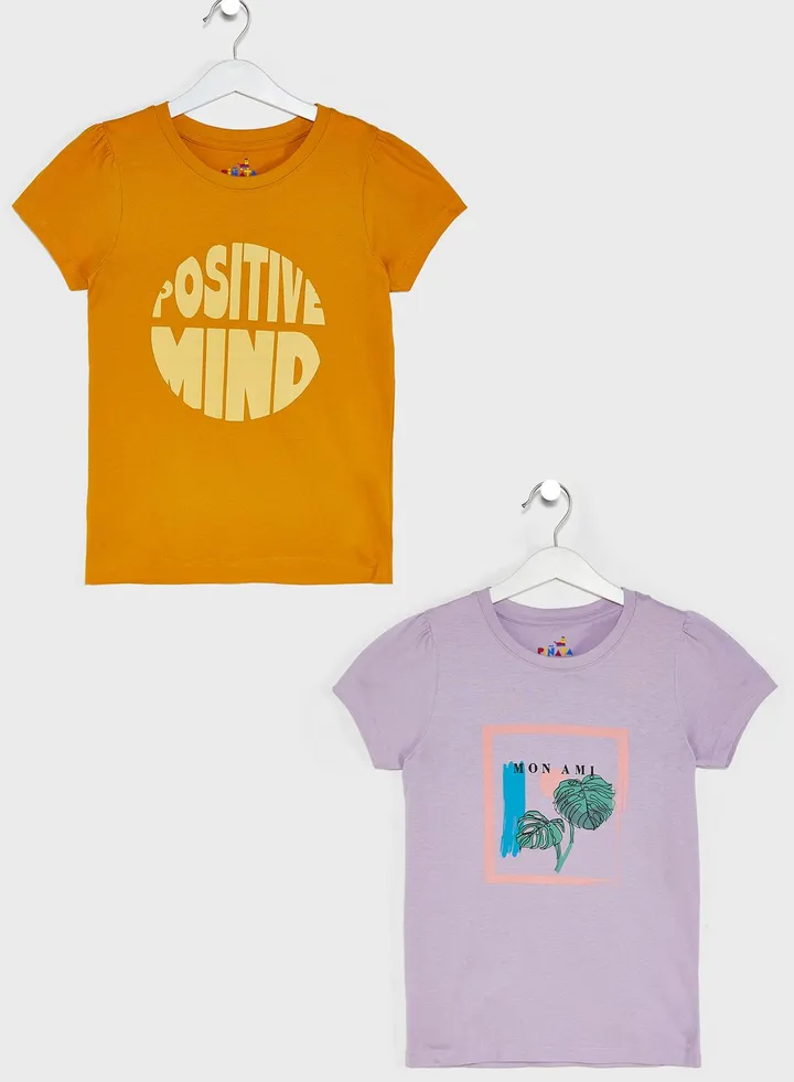 Round Neck Pack Of 2 T-Shirts