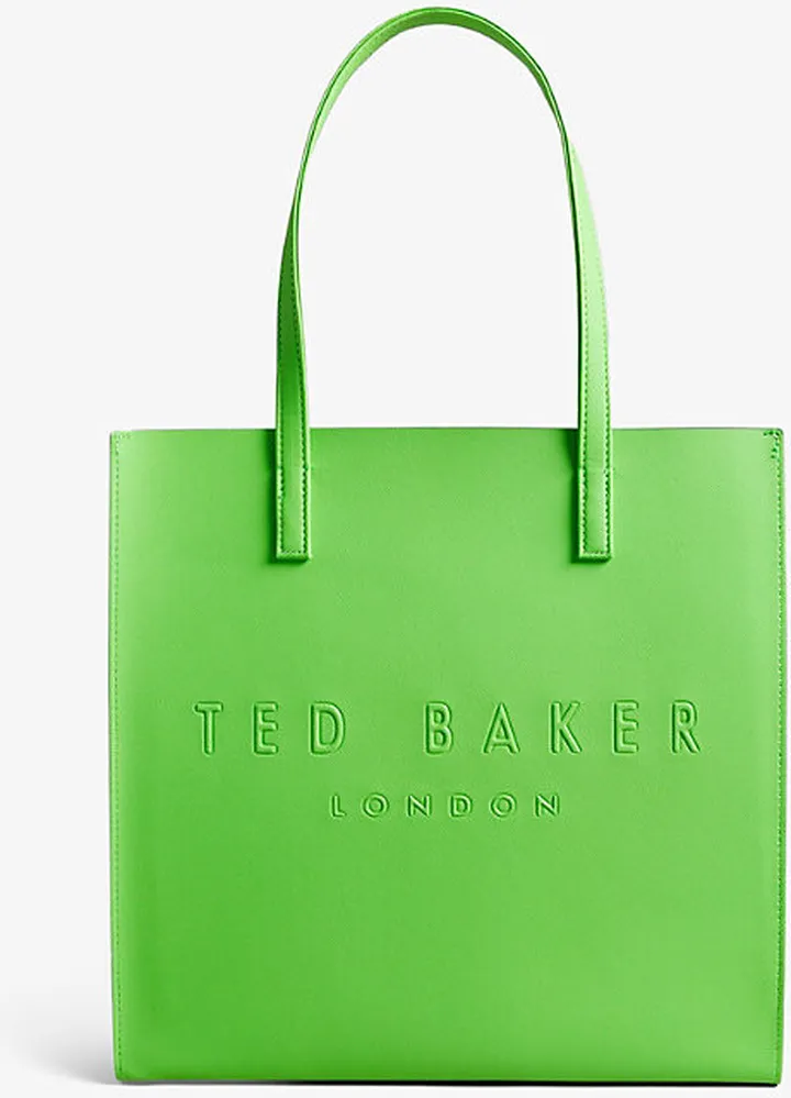 Womens Green Icon Leather Tote bag