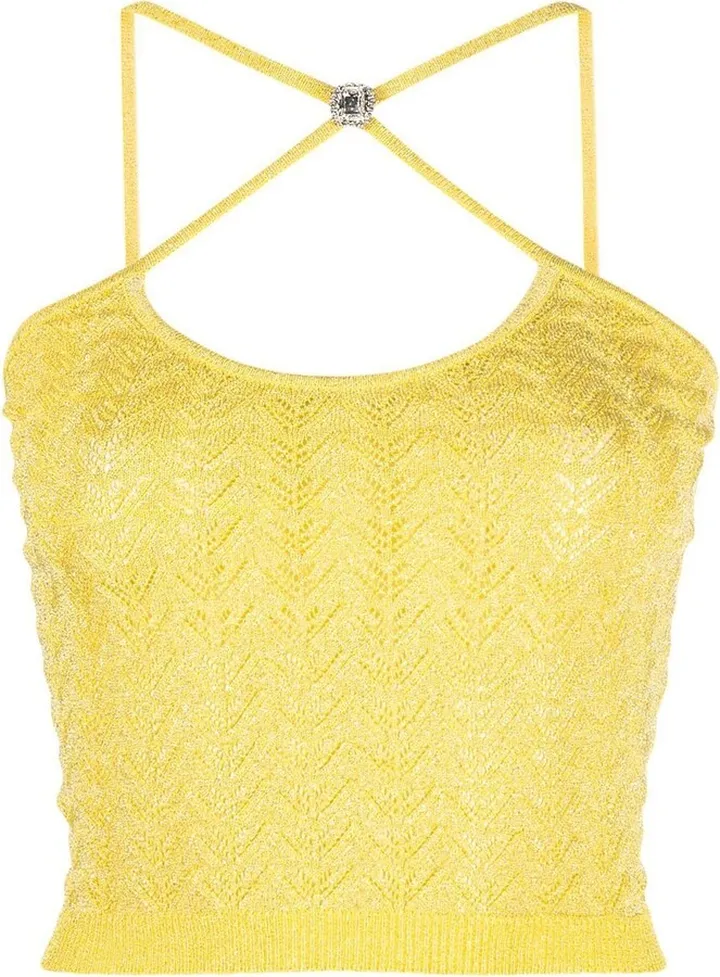 Halterneck Knitted Crop Top