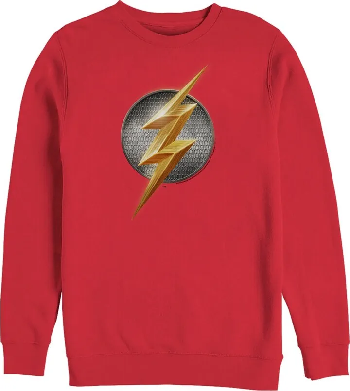Men's Zack Snyder Justice League The Flash Logo Sweatshirt - Red - X Large