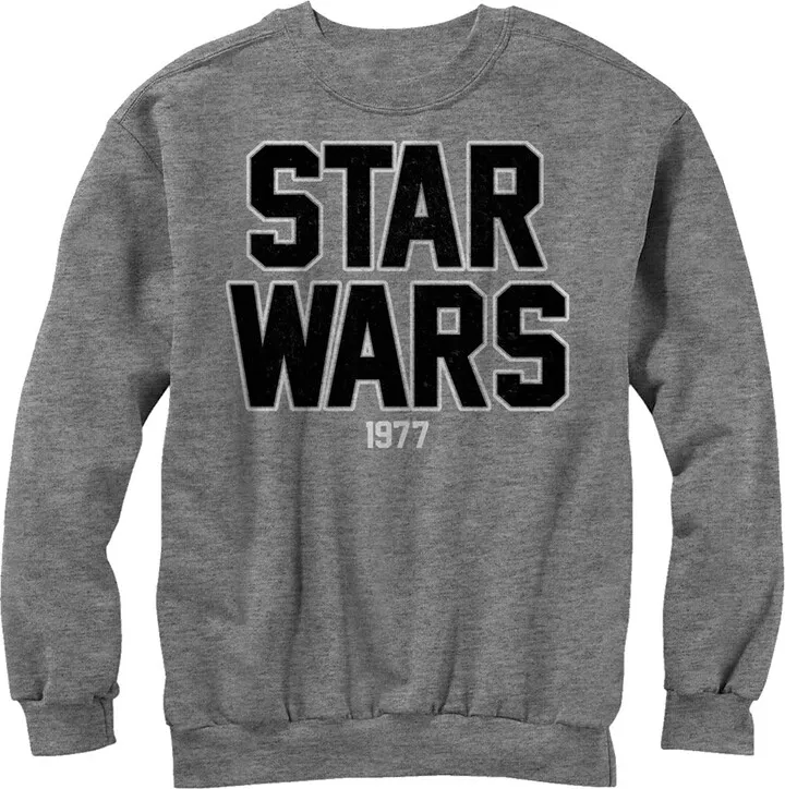 Men's Star Wars Bold Logo 1977 Sweatshirt - Athletic Heather - Large