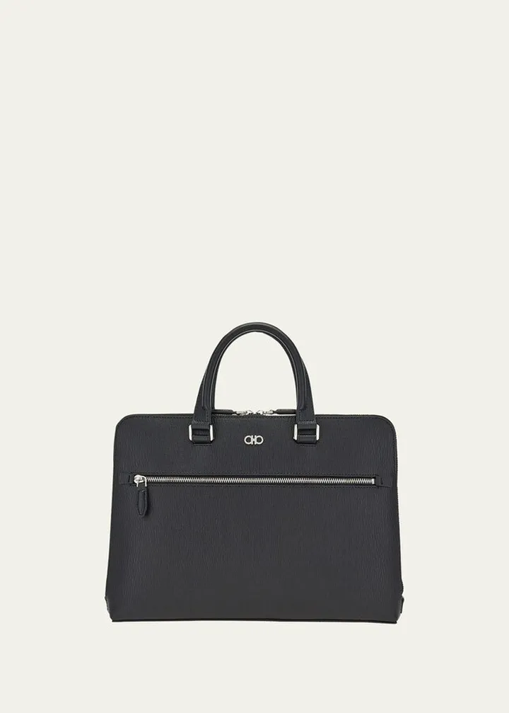 Men's Leather Gancini Briefcase Bag