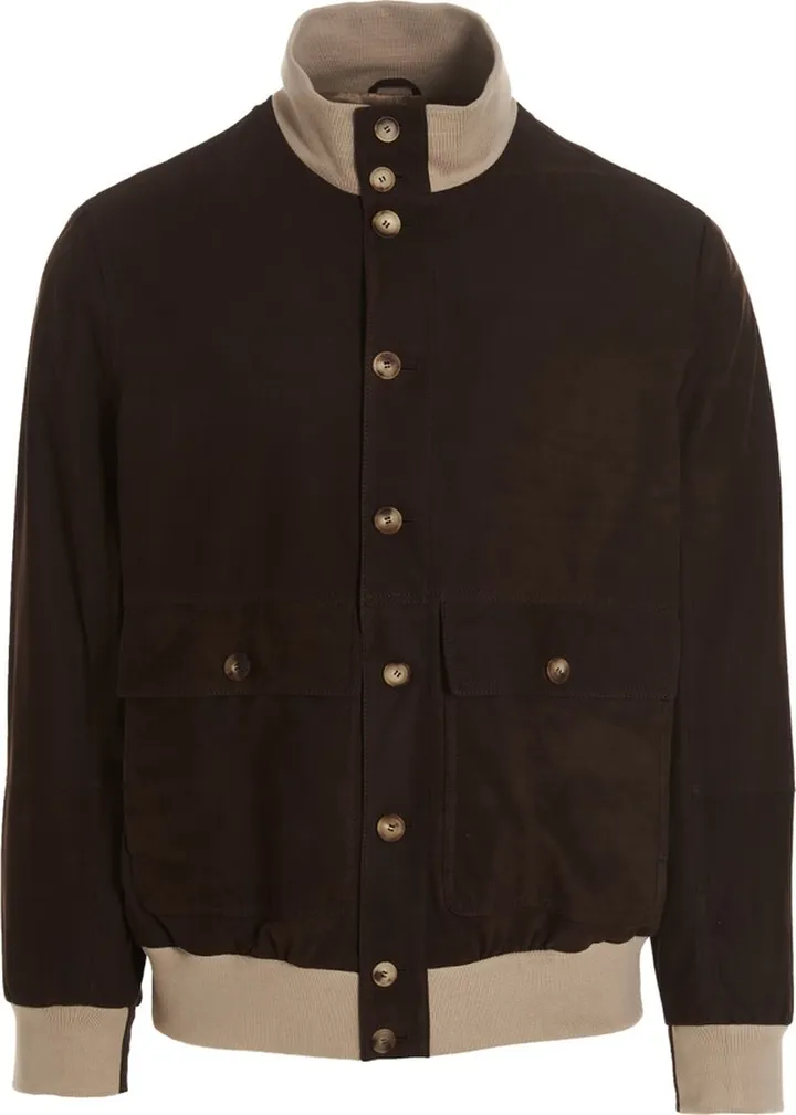 Suede Bomber Jacket