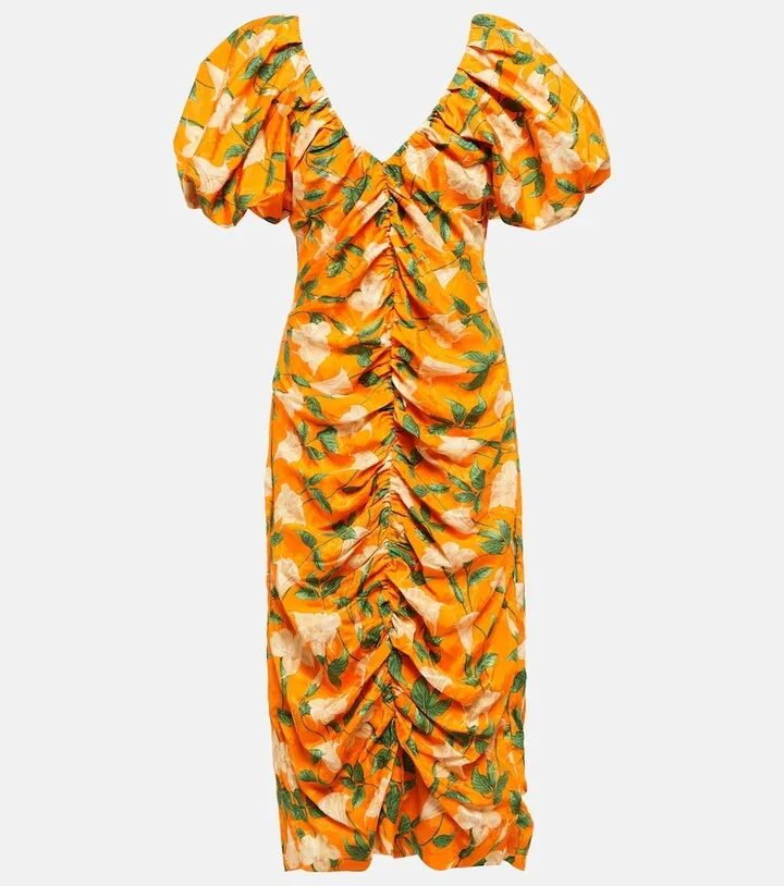 Camelia Sabanero Dorado floral-print midi dress