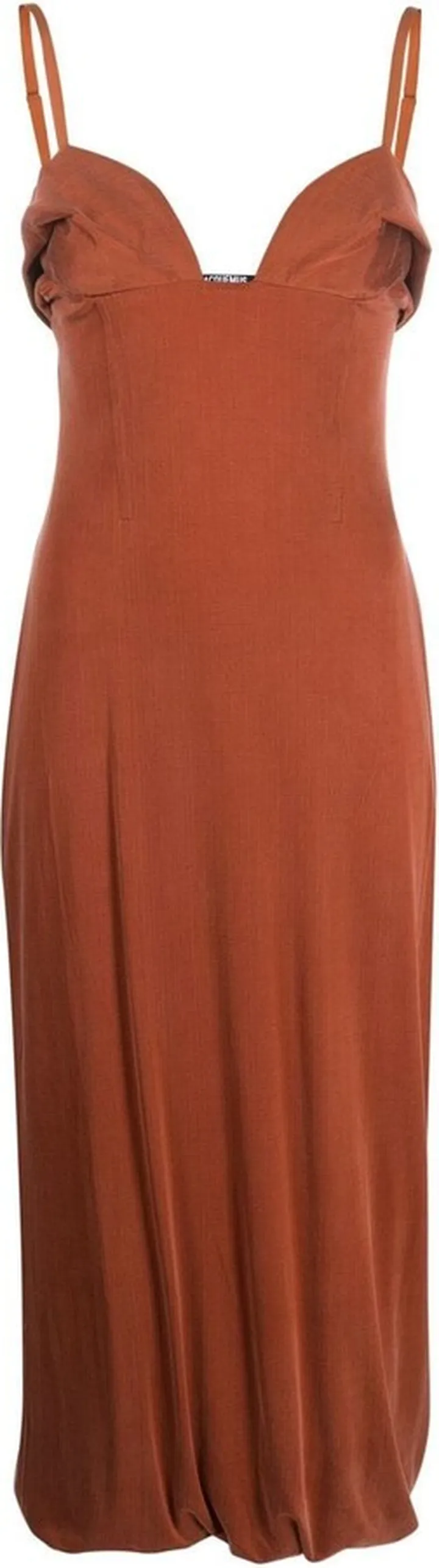 Praia bustier-neck midi dress