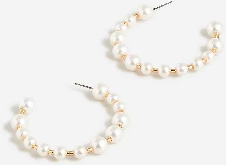 Bead hoop earrings