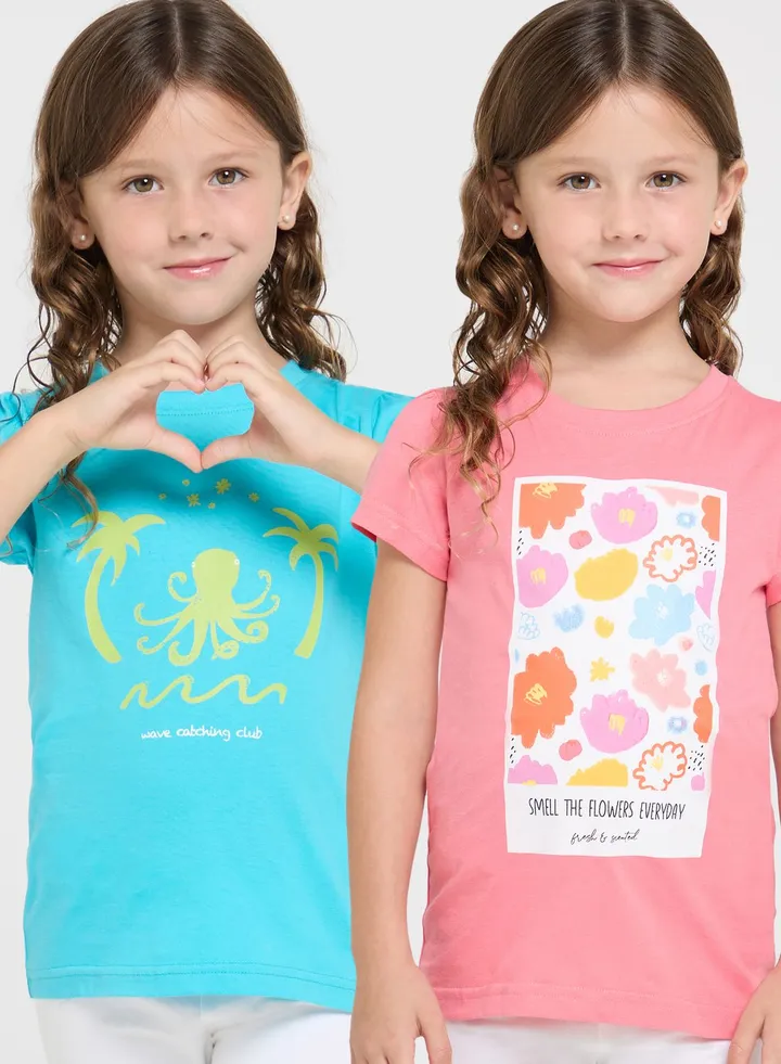 Round Neck Pack Of 2 T-Shirts