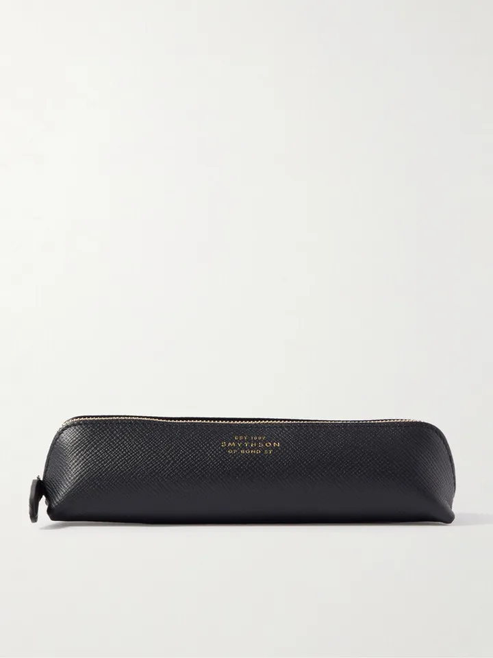 Panama Cross-Grain Leather Pencil Case