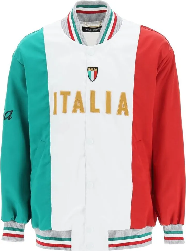 Dolce & Gabbana Logo Patch Bomber Jacket