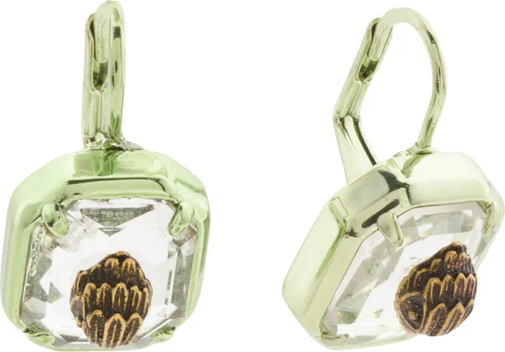 Rectangle Lever Back Earrings