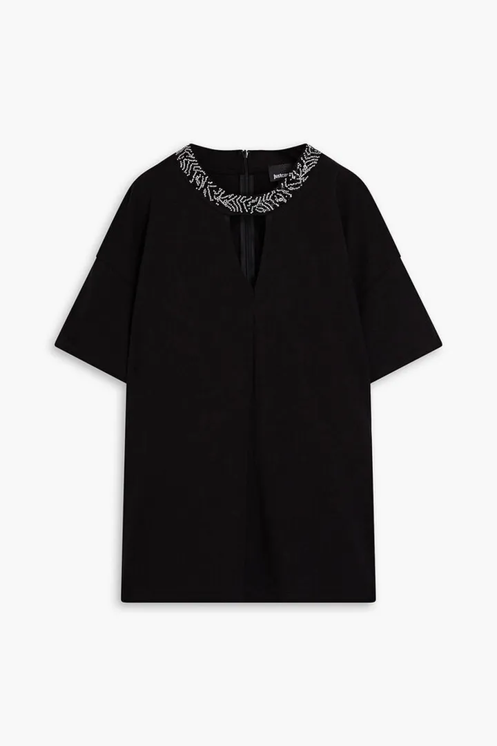 Crystal-embellished cotton-jersey T-shirt