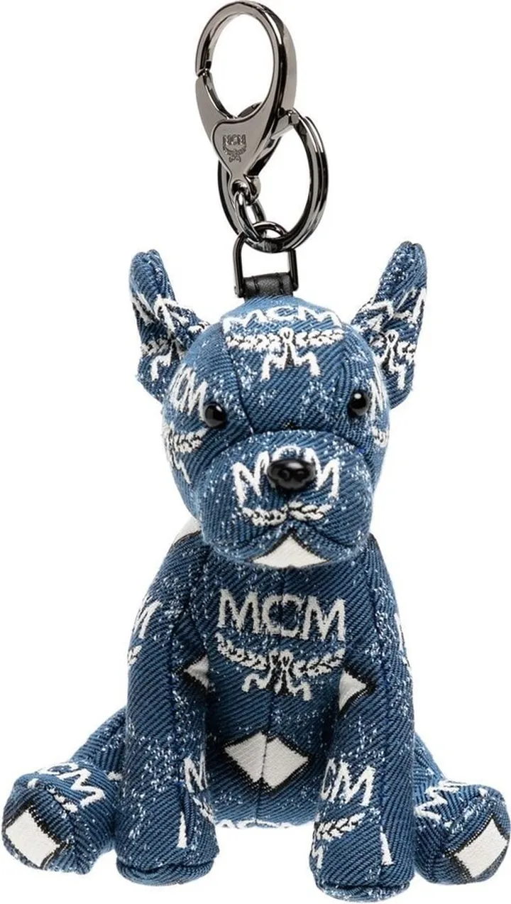 M Pup denim keychain