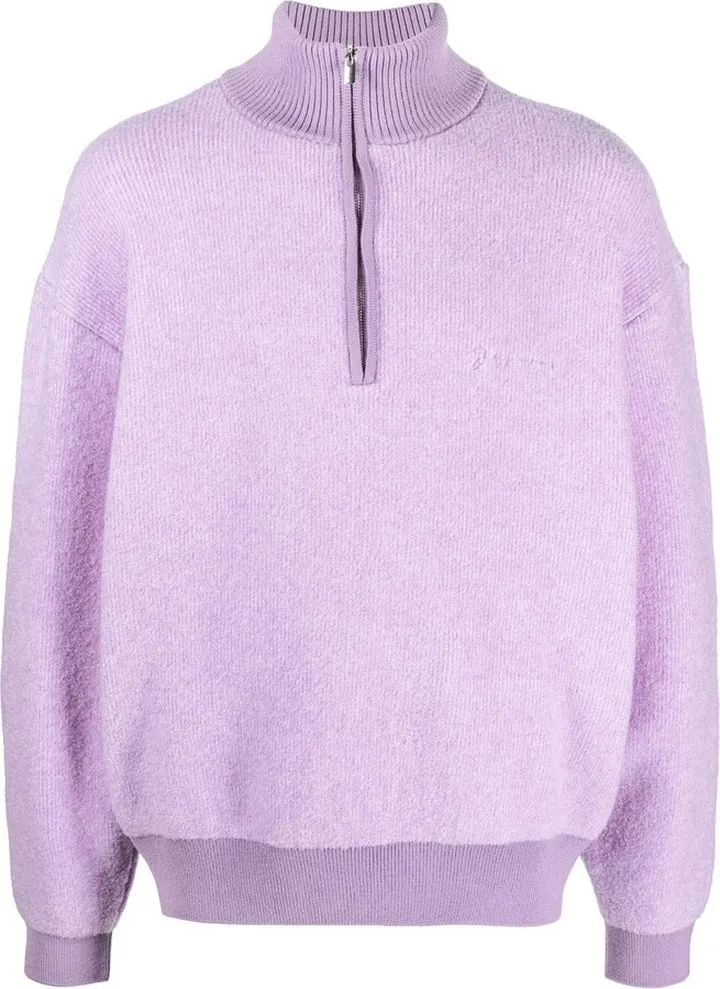 Zip-Up High-Neck Jumper