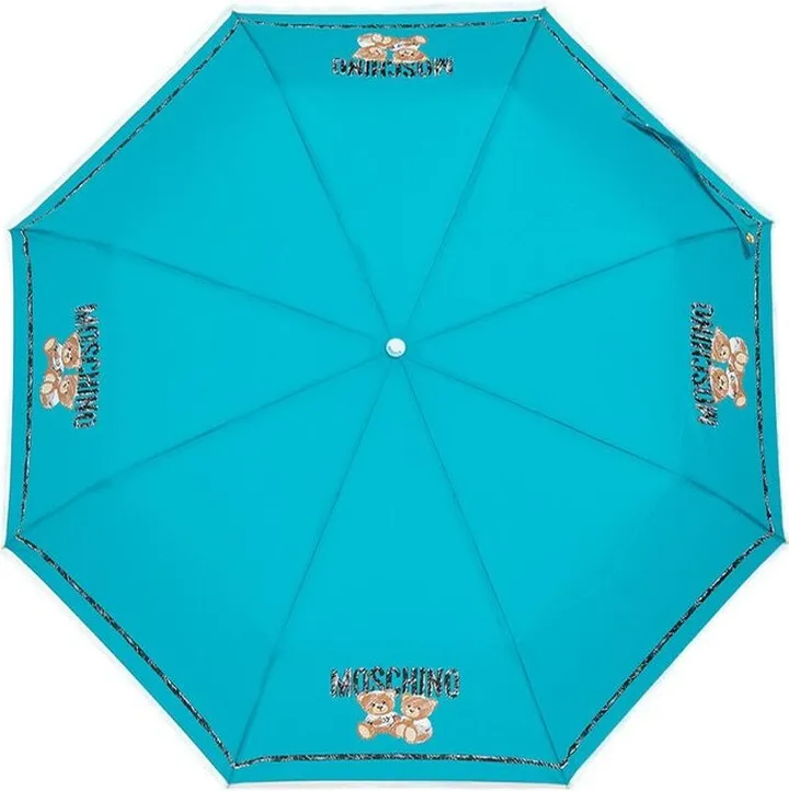 Moschino Teddy Bear-Motif Logo Decorative Handle Umbrella
