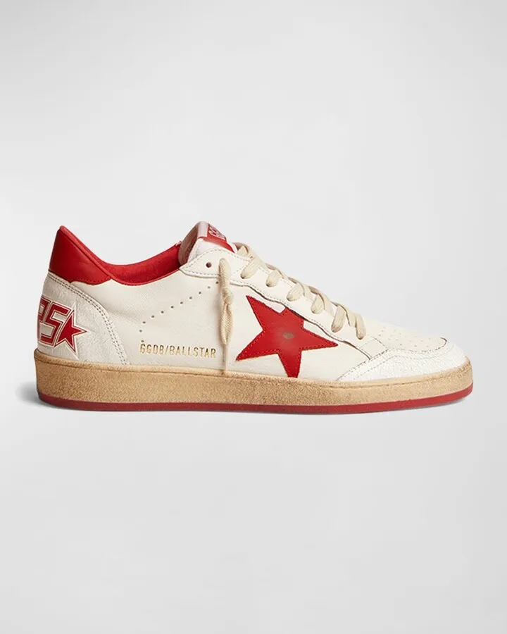 Men's Ball Star Distressed Low-Top Sneakers