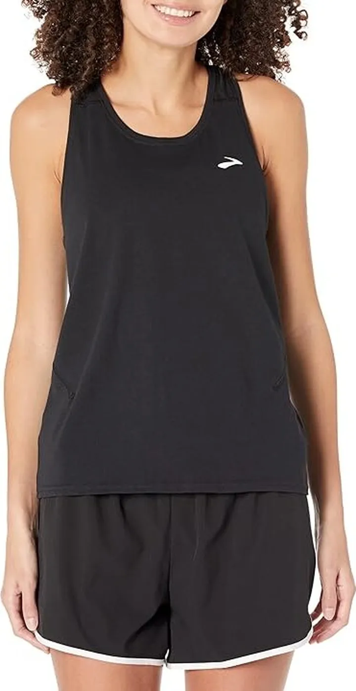 Brooks Distance Tank 2.0 (Black) Women's Clothing